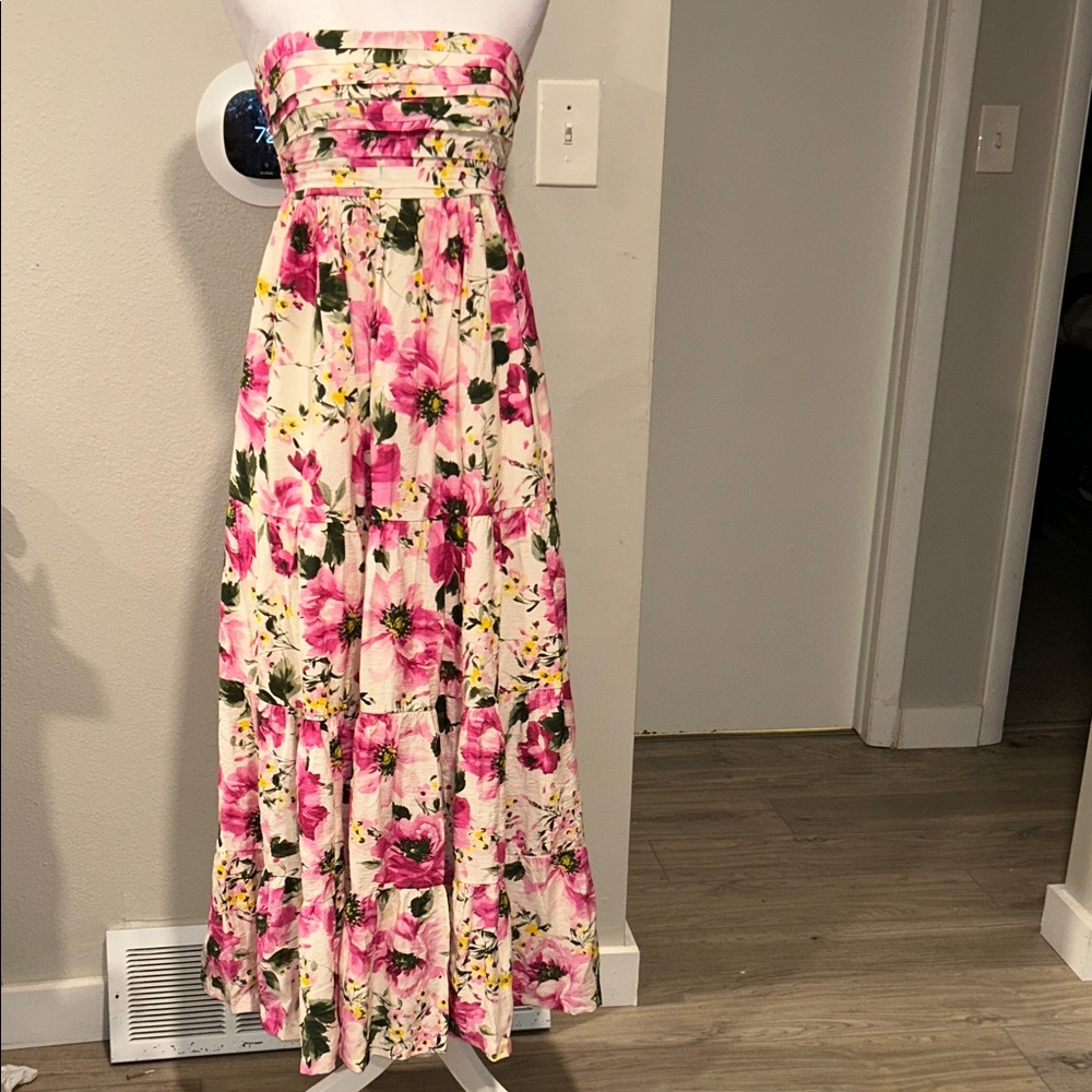 Abercrombie & Fitch Emerson Strapless Floral Maxi Dress XS - Picture 3 of 12